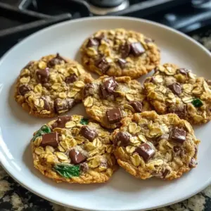 4-Zutaten Crispy Chocolate Oat Cookies – Einfacher Genuss