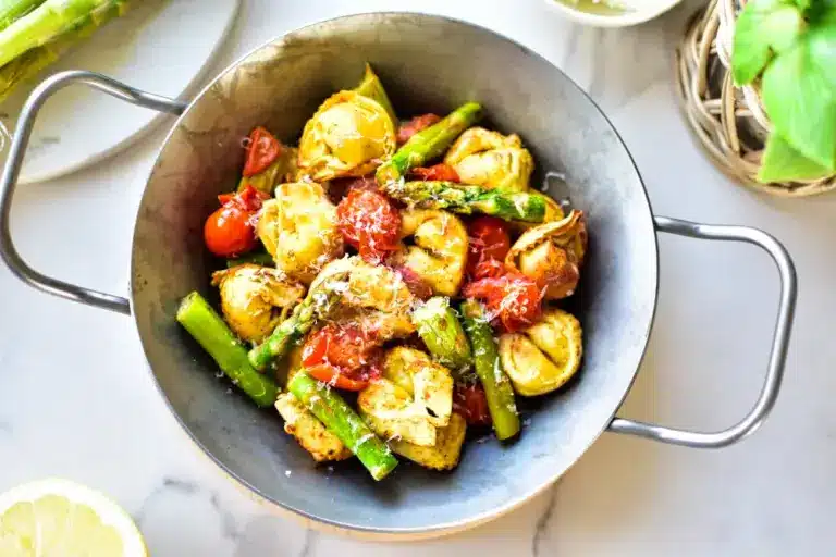 Schnelles Tortellini-Spargel-Rezept aus der Heißluftfritteuse