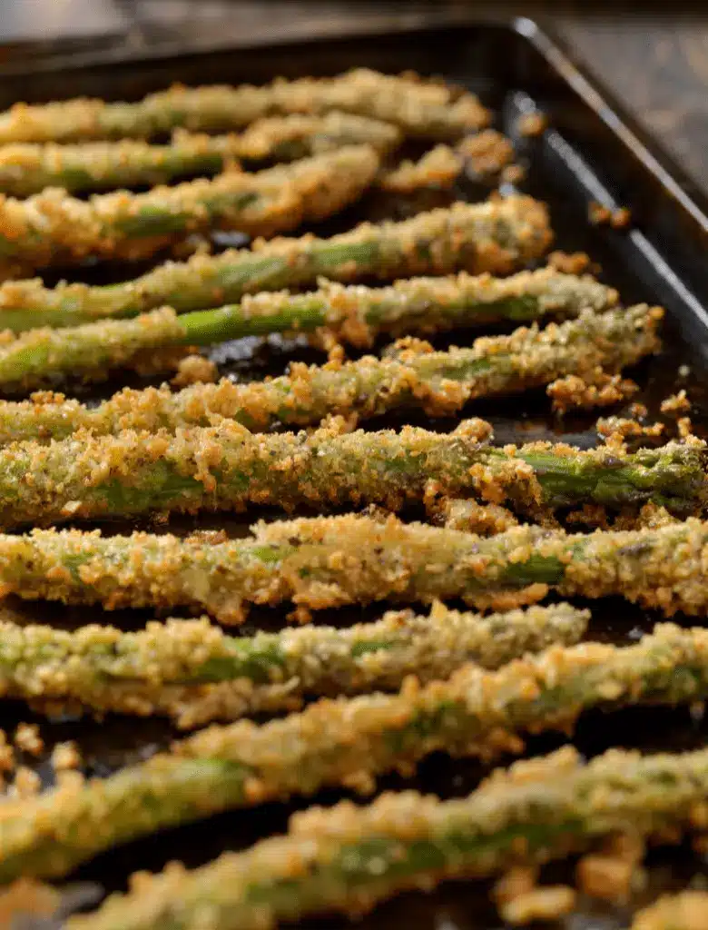 Asperges panées parmesan huile d'olive