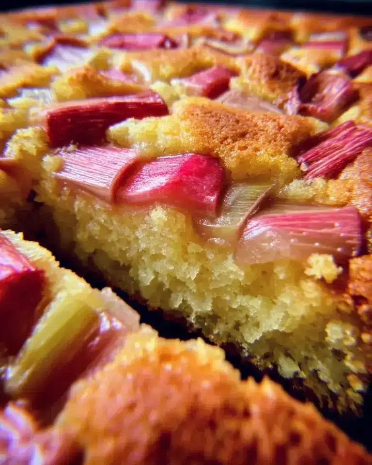 Blitz-Rhabarberkuchen: saftig und einfach