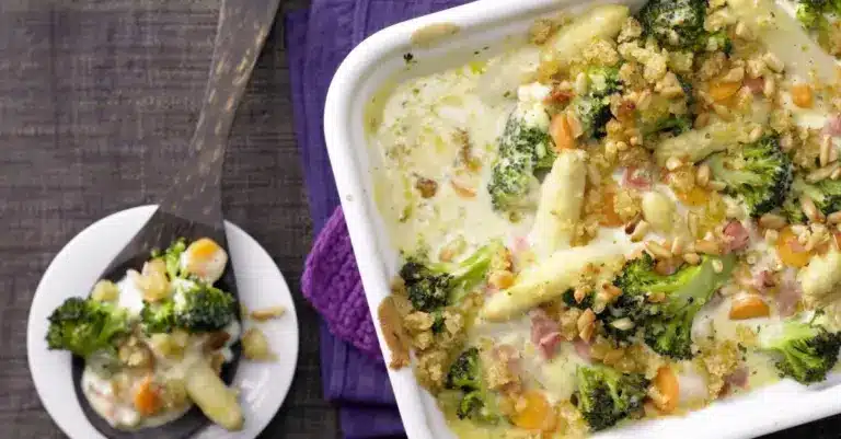 Buntes Spargel Gratin