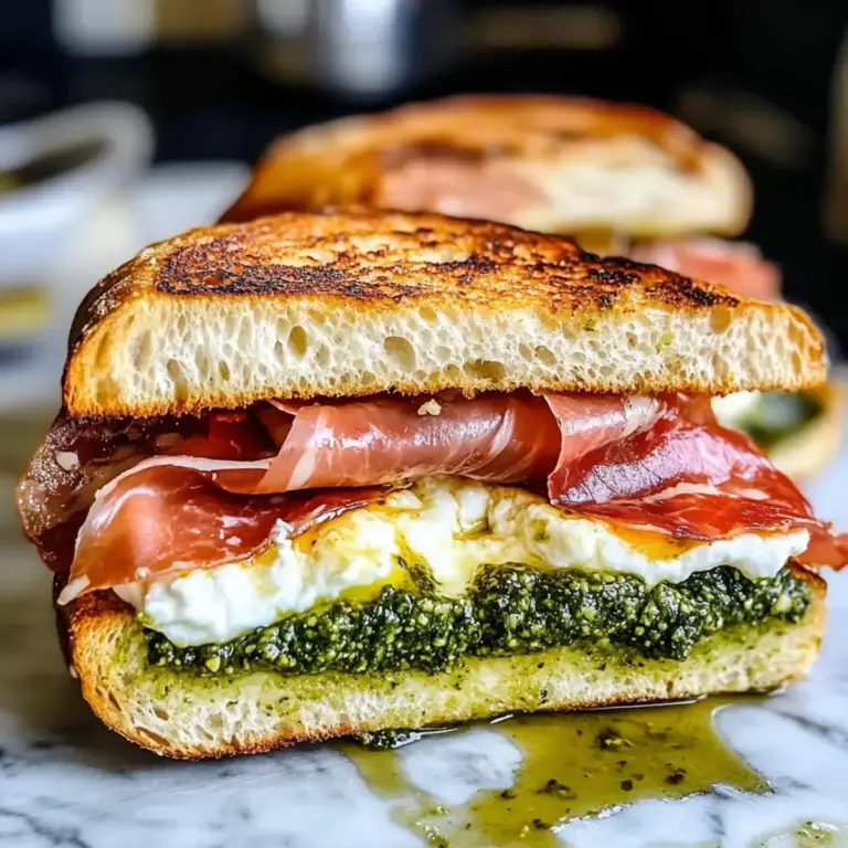 Köstlicher Burrata Pesto Sandwich: Einfache Genussvielfalt