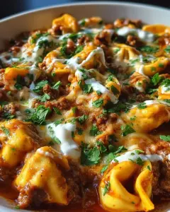 Cheesy Beef Enchilada Tortellini