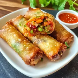 Crispy Frühlingsrollen Heißluftfritteuse