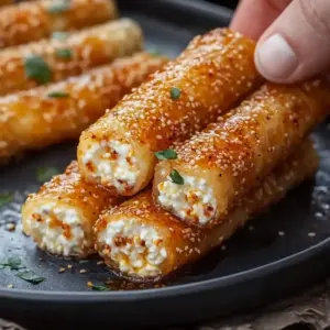 Crispy Oven Fried Feta Rolls Chili Honey