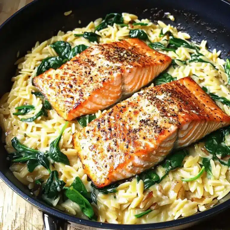 Ein-Pfannen-Lachs mit Zitronen-Orzo: Das perfekte schnelle Dinner