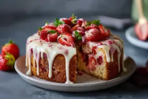 Erdbeer Joghurt Torte mit weißer Schokolade