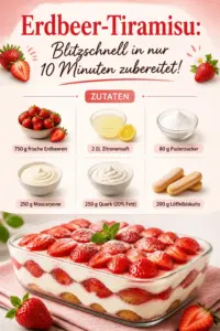 Erdbeer-Tiramisu: Blitzschnell in nur 10 Minuten zubereitet! – Rezepte der Oma