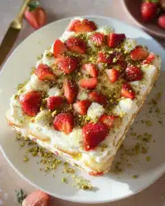 Das beste cremige Erdbeer-Tiramisu