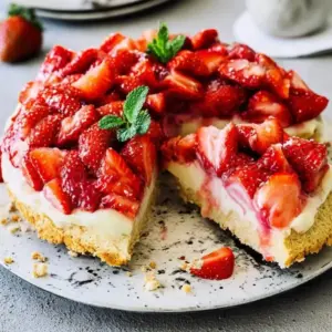 Erdbeerkuchen mit Biskuit