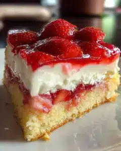 Erdbeerkuchen mit Schmand-Vanillecreme