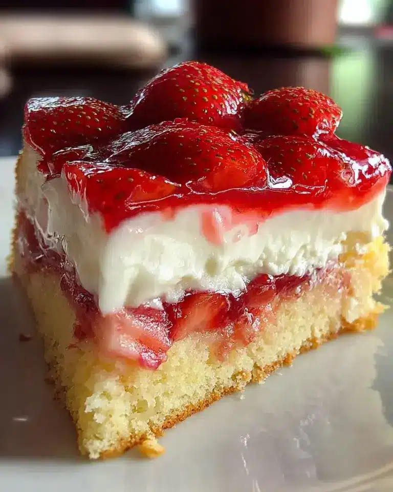 Erdbeerkuchen mit Schmand-Vanillecreme Rezept
