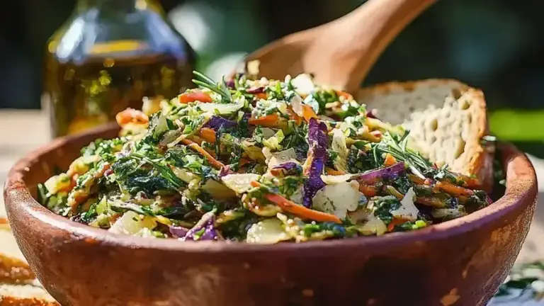 Erdnuss Salat knusprig mit frischem Gemüse und Erdnüssen
