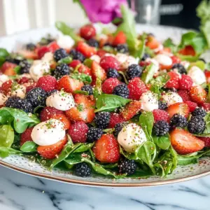 Feldsalat mit Beeren und Erdbeerdressing – leicht und frisch