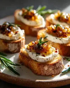 Feta Crostini mit scharfem Honig