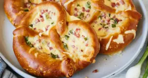 Flammkuchen-Brezeln