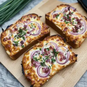 Flammkuchen Toast – Einfaches und knuspriges Partyrezept – Einfach Clever Kochen