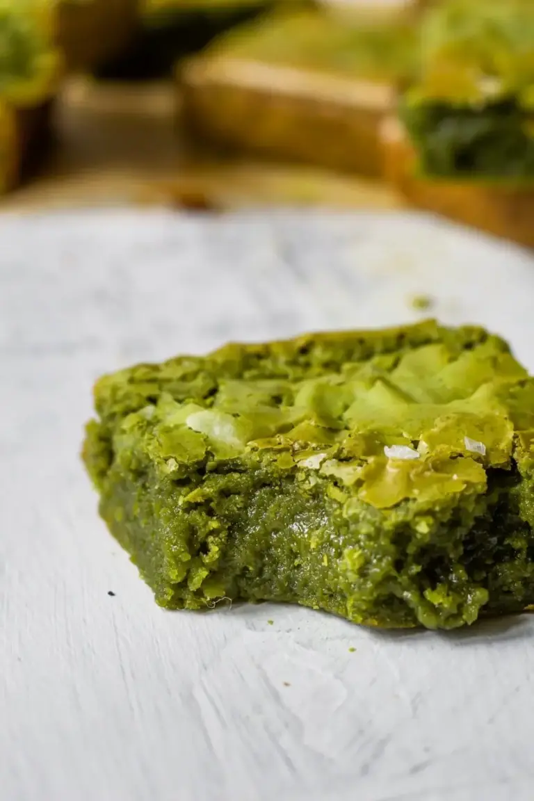 Fudgy Brown Butter Matcha Brownies