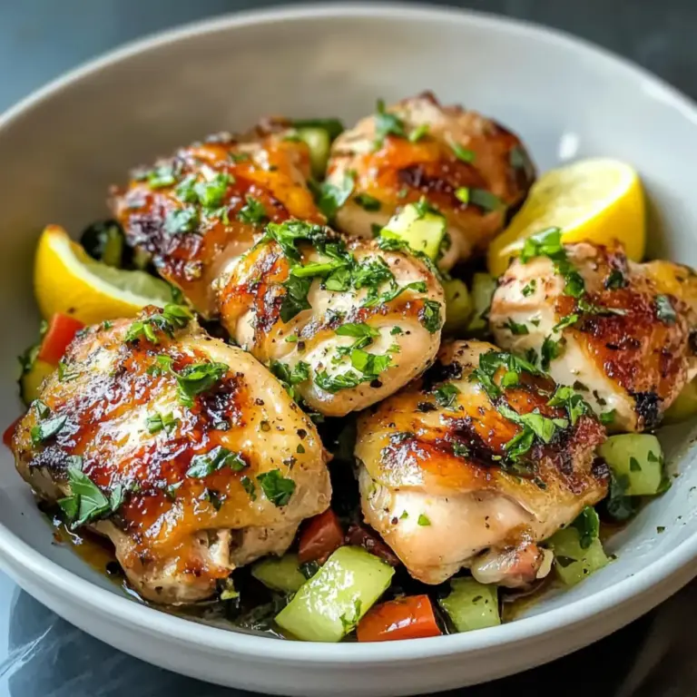 Einfaches Rezept für gebackene Zitronen-Hühnchenschenkel