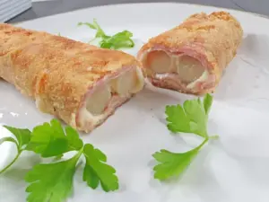 Gebackener Spargel mit Schinken