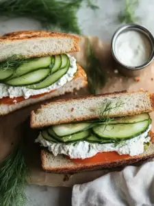 Gesunder Sommer Knuspriger Gurken-Sandwich – Erfrischend und Lecker