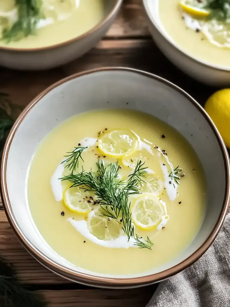 Leckere griechische Eier-Zitronen-Suppe leicht zubereitet