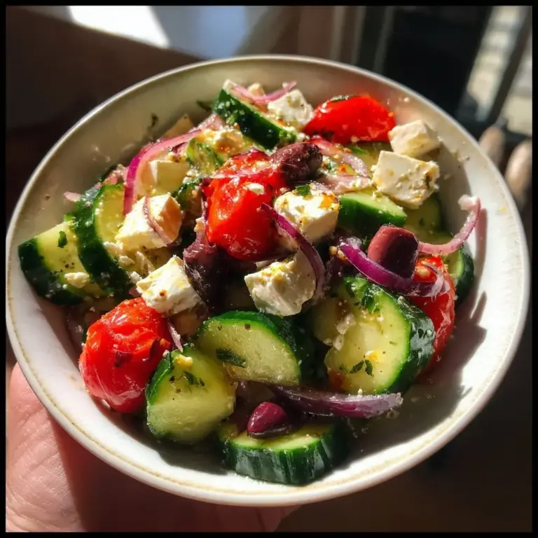 Griechischer Gurkensalat mit Feta und Oliven – LNNRW