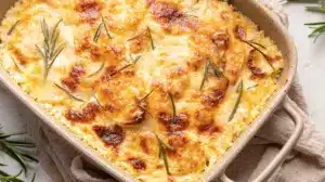Griechischer Kartoffelauflauf mit Feta-Sauce: Schmeckt wie Urlaub aus dem Ofen