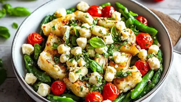 Grüner Spargel Salat mit Tomaten Mozzarella einfach zubereiten