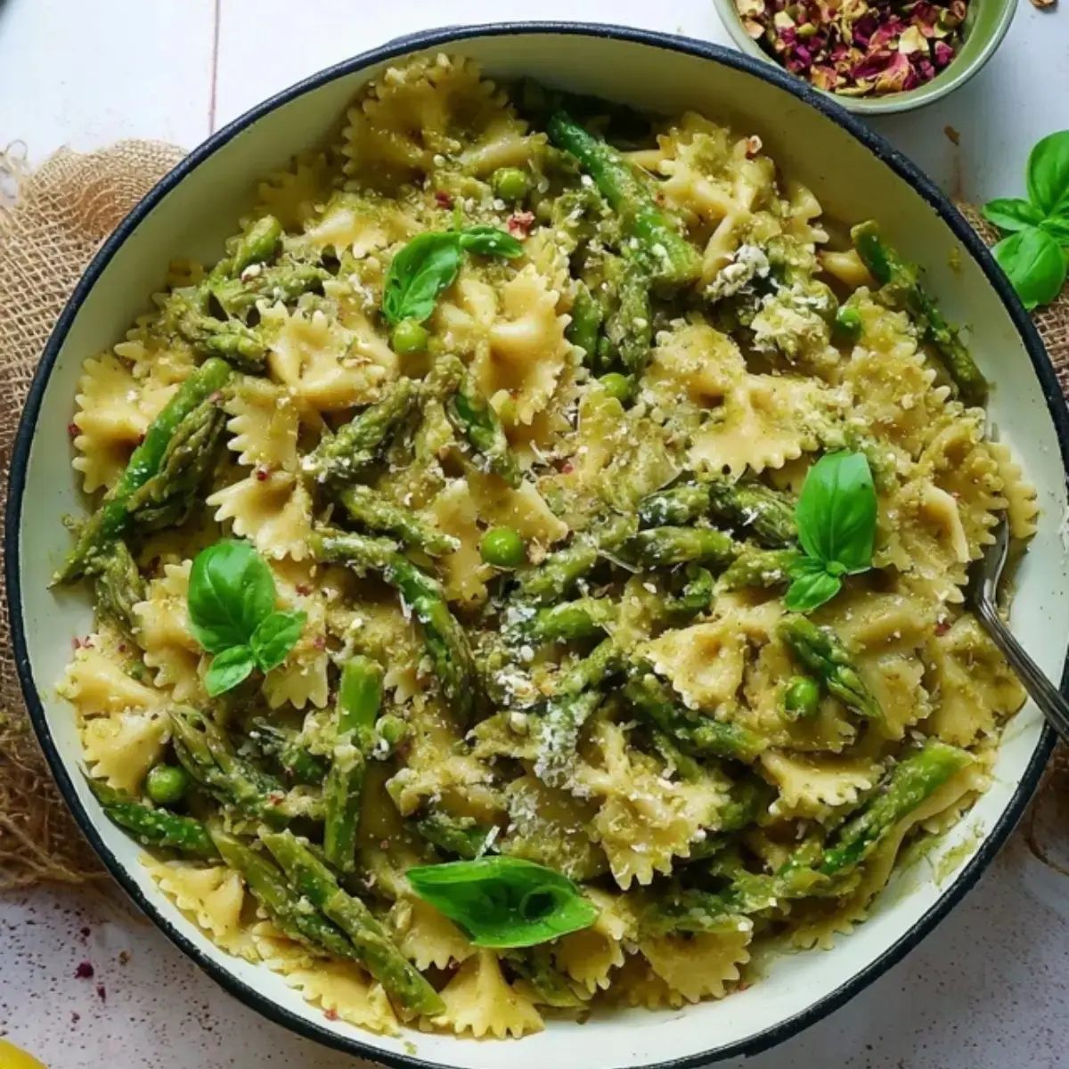 Grüner Spargel Zitronen Pasta