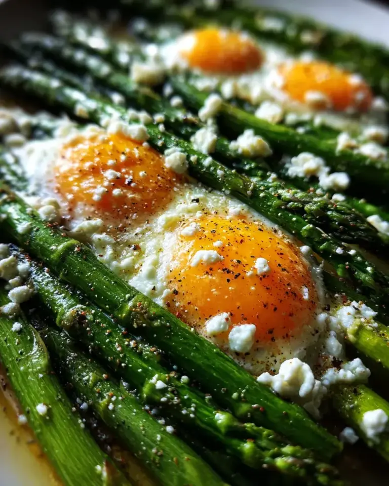 Grüner Spargel mit Eier und Feta