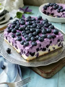 Perfekt für viele Gäste: Saftiger Heidelbeerkuchen mit Mascarpone