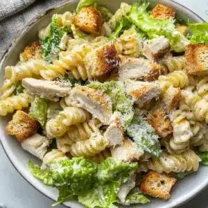 Hühnchen Caesar Pasta Salat