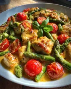 Hähnchen mit Spargel (schnelles Pfannenrezept)