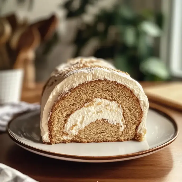 Saftige Kaffee Biskuitrolle mit luftiger Füllung – Einfaches Rezept