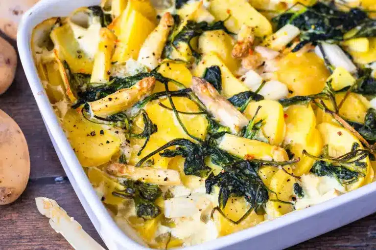 Kartoffel-Spargel-Auflauf – gesund und vegan