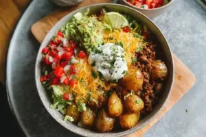 Schnelle Kartoffel Taco Bowl Meal Prep: Einfach & Sättigend