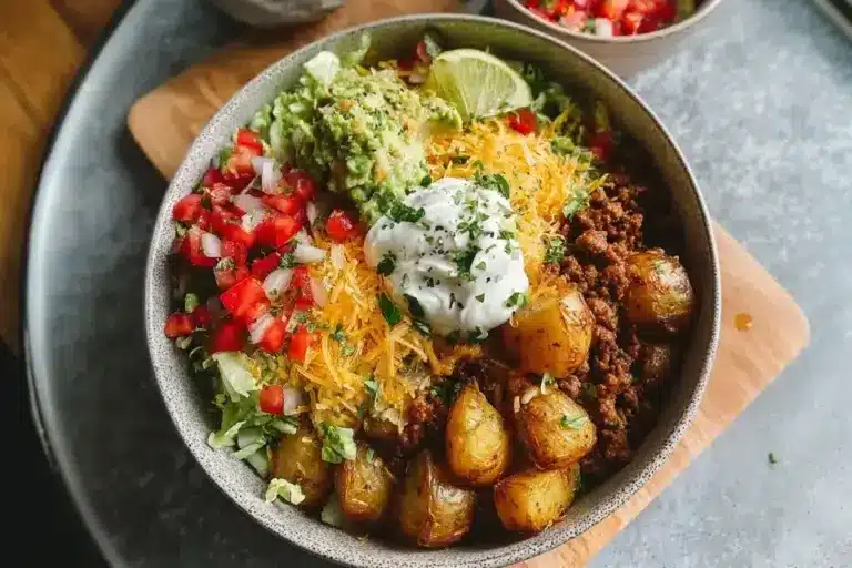 Schnelle Kartoffel Taco Bowl Meal Prep: Einfach & Sättigend