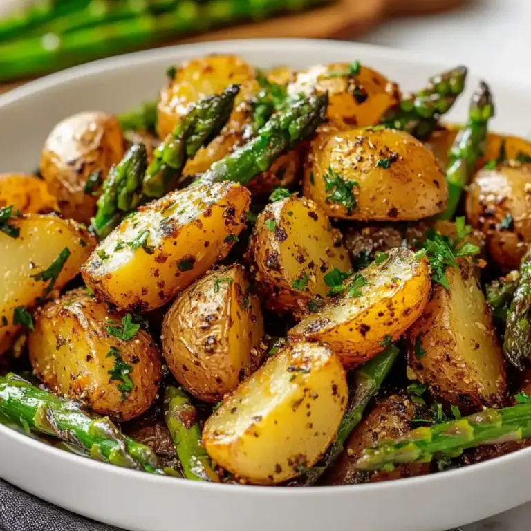Effortless One-Pan Garlic Potatoes & Asparagus for Dinner Delight