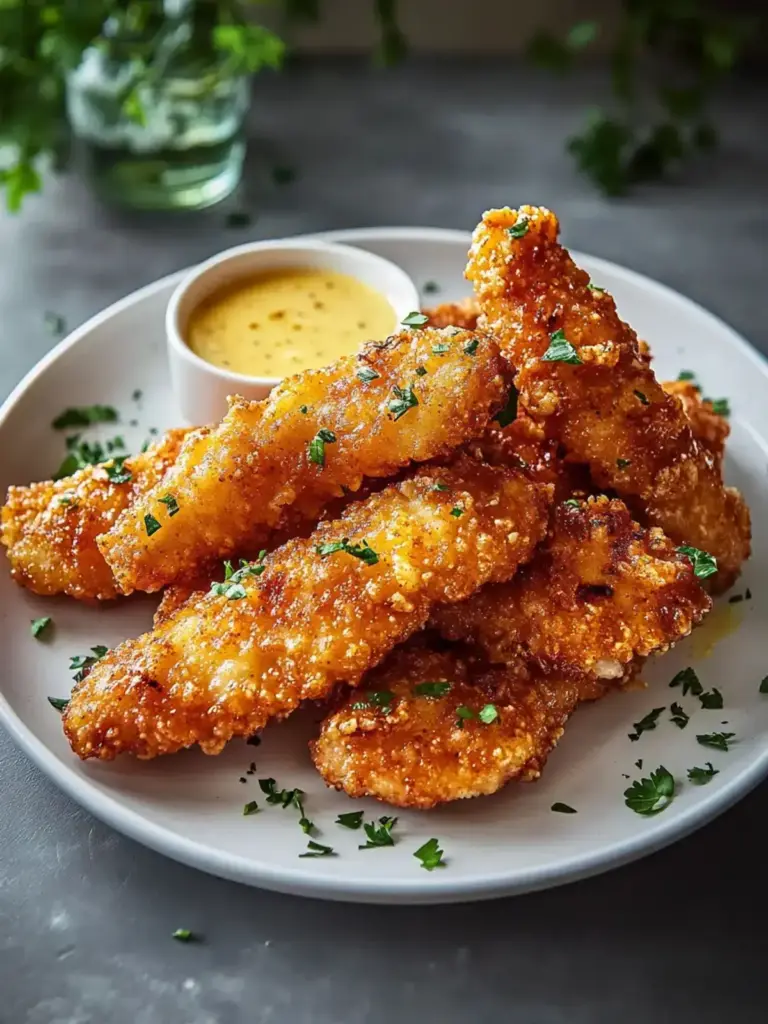Knusprige Hähnchenstreifen mit unwiderstehlicher Honig-Knoblauch-Butter