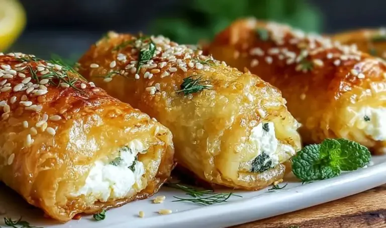 Knusprige Ofen Feta Röllchen