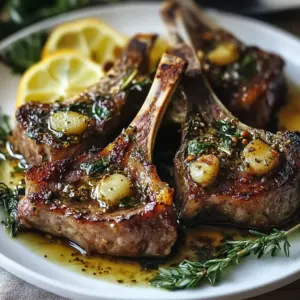 Lammkoteletts mit Knoblauch Rosmarin