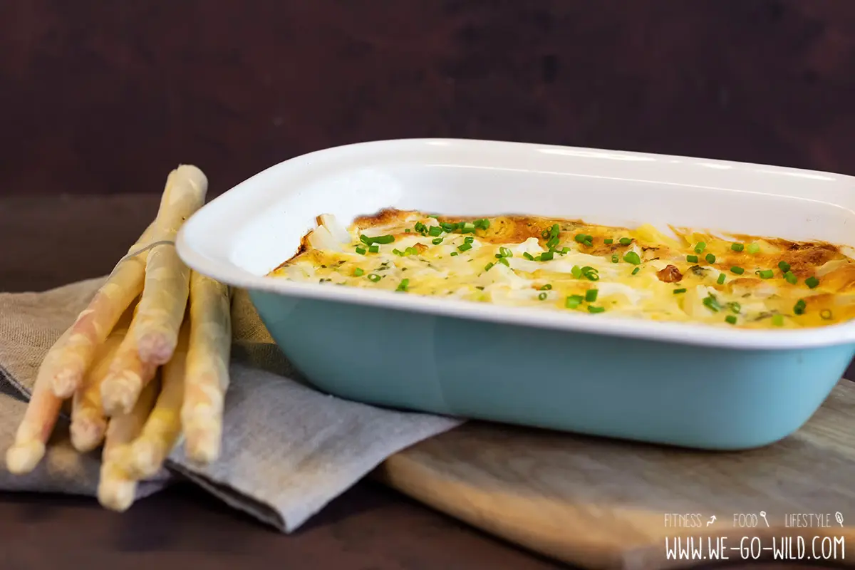 Low Carb Spargelauflauf mit Schinken