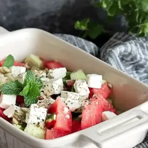 Melonen Feta Salat mit Minze – Muma’s Kitchen