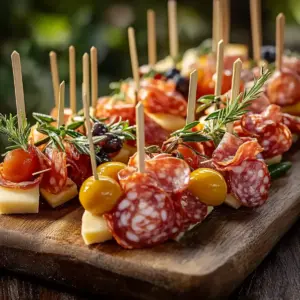 Mini Charcuterie Skewers einfach