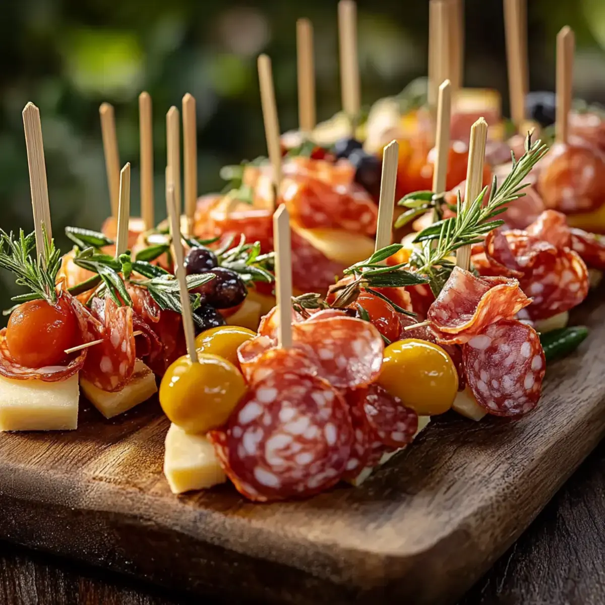 Mini Charcuterie Skewers einfach