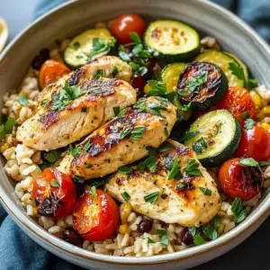 Mittelmeerdiät: Gesunde Dinner Bowl mit Hähnchen & Zitrone