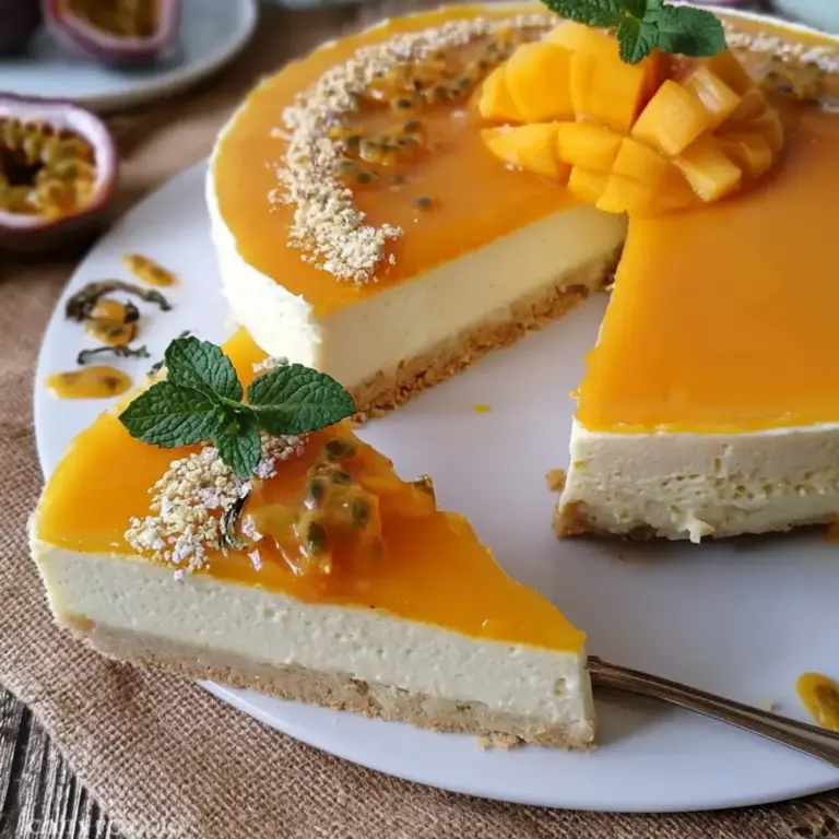 No Bake Mango Maracuja Cheesecake – Cremig und Fruchtig – Einfach Clever Kochen