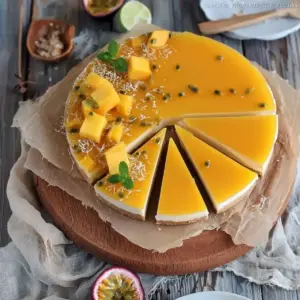 No Bake Mango-Maracuja Cheesecake – 1 einfaches Rezept – Muma’s Kitchen