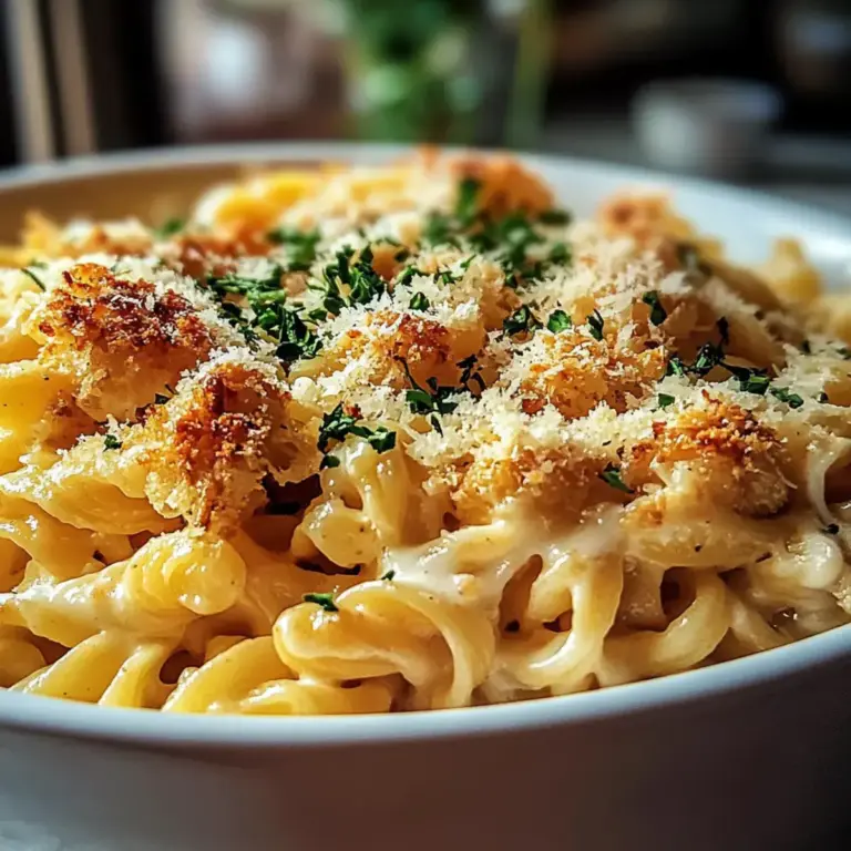 Nudel-Hähnchen-Auflauf mit Knoblauch und Parmesan – herzhaft und einfach